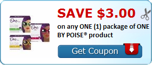 One by Poise Pads Liners Printable Coupon