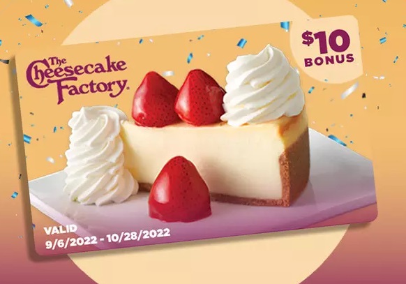 The Cheesecake Factory Gift Card Sale
