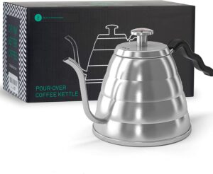 Coffee Gator 34 oz Gooseneck Kettle with Thermometer