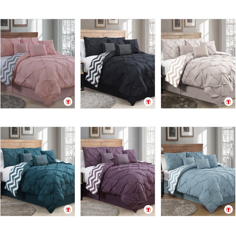 Zulily: $33.99 Geneva Home Fashions 7-Piece Reversible Pinch Pleat Comforter Sets (reg. up to $249.99; SAVE UP TO 86%)