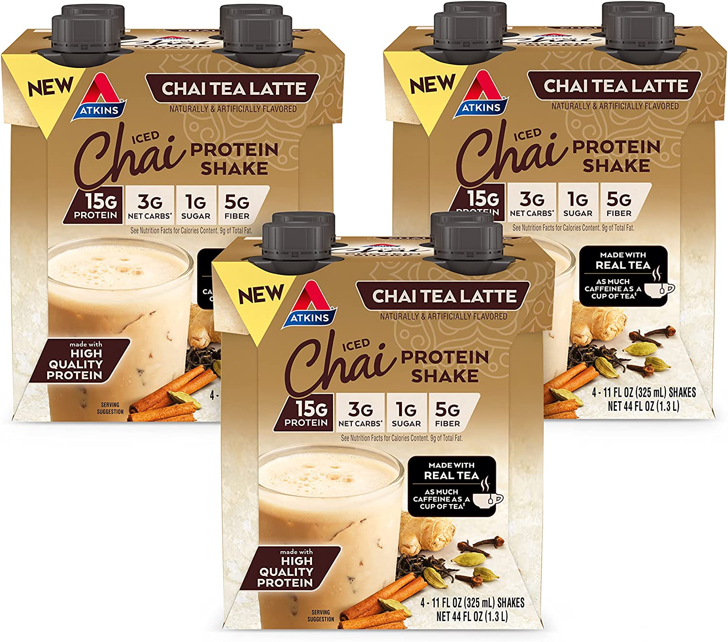 Atkins Iced Chai Tea Latte Protein Shake 11 Fl Oz 12 Pack 1194 At Amazon Reg 2499 19 Only