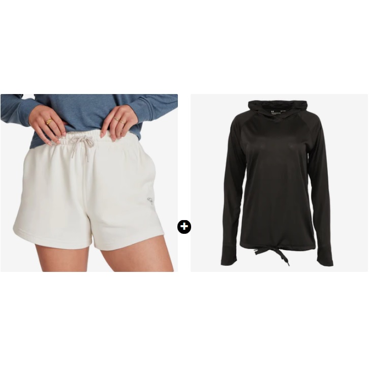 Proozy: $28 + FREE Shipping Under Armour Women’s Heatgear Velocity Twist Hoodie + allbirds Sweat Shorts Combo (reg. $107.99; SAVE 74%)