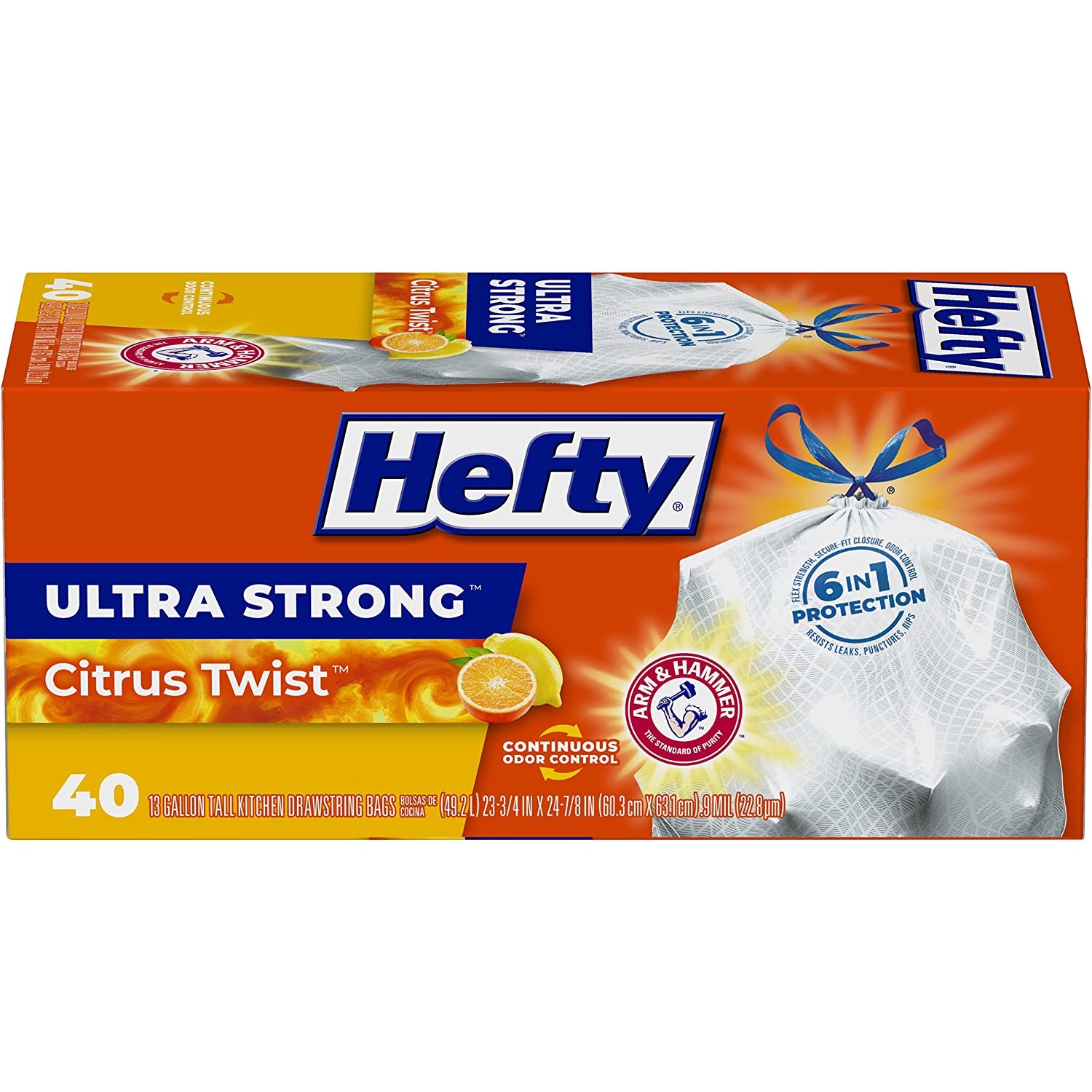 Hefty Ultra Strong Tall Kitchen Trash Bags 13 Gallon 40-pack $6.11 at Amazon (reg. $11.29!)