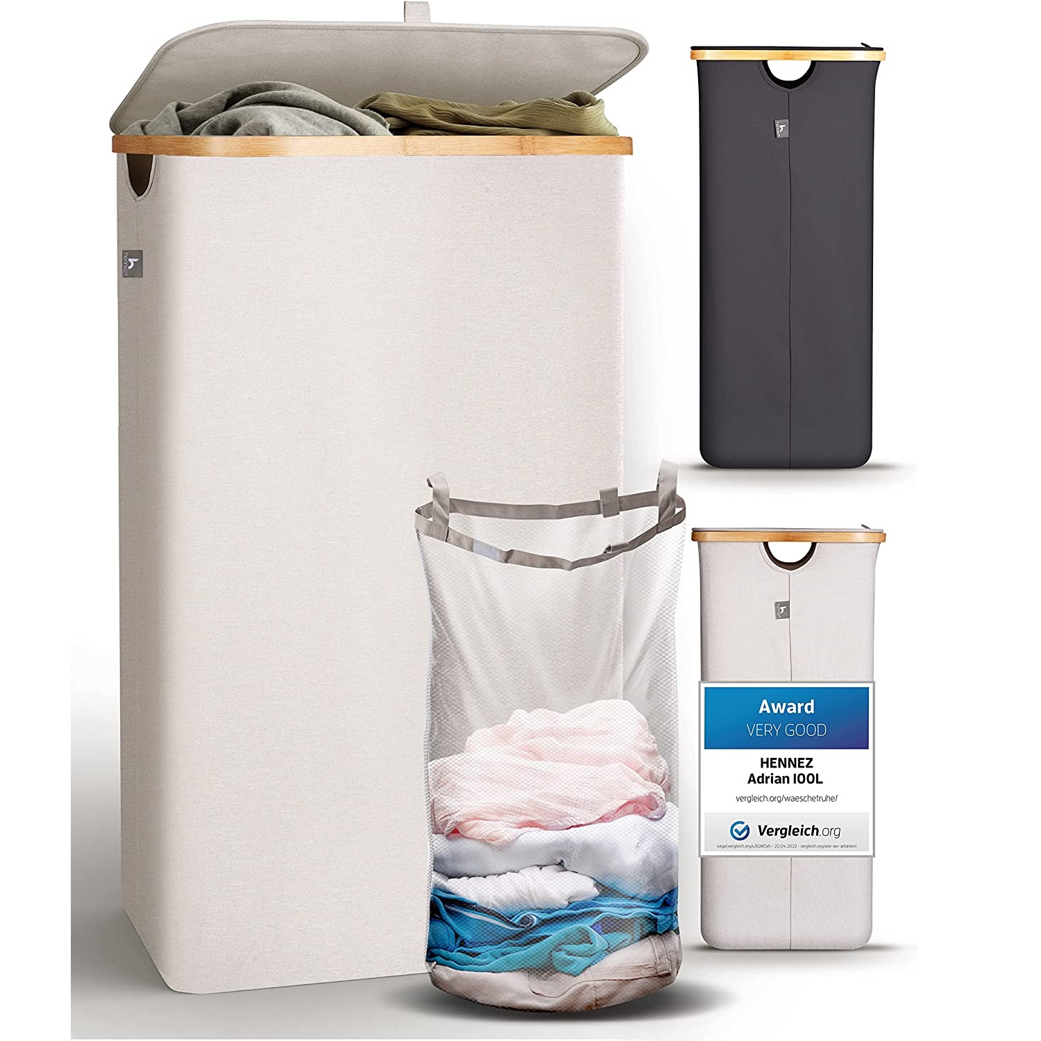 Hennez Laundry Basket w/Lid & Removable Bag $16 at Amazon (reg. $39.99; SAVE 60%)