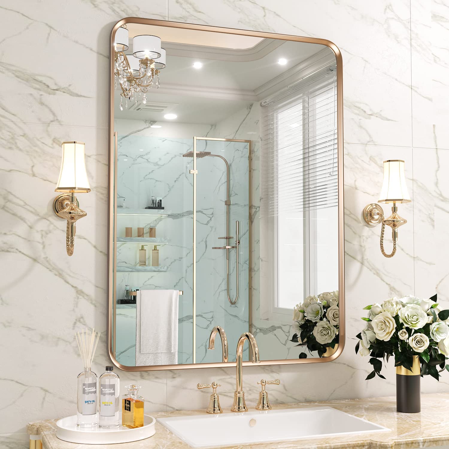 Rose Gold Bathroom Mirror $45 at Amazon (reg. $129.99; SAVE 65%)