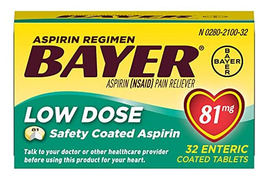 CVS: $0.41 Bayer Low Dose Aspirin 32-36 ct (reg. $3.89; SAVE 89%) – NO COUPONS NEEDED!