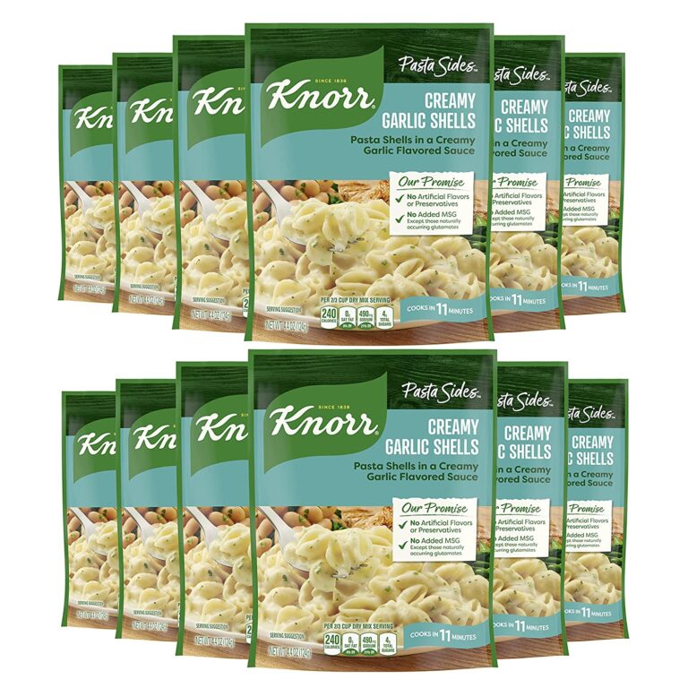 Knorr Pasta Sides Creamy Garlic Shells 12-pack ONLY $9.68 ($0.81/pouch ...