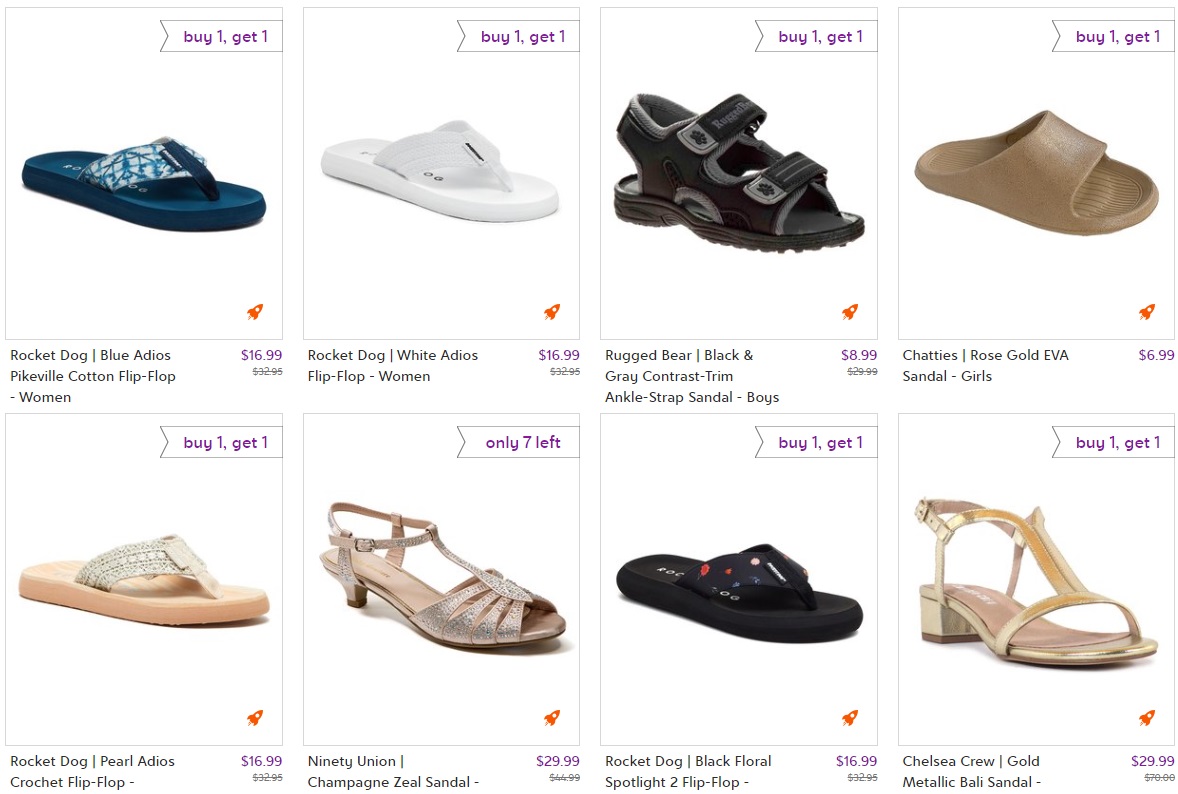 Zulily: Up to 85% OFF Shoes & Sandals (starting at $3.49) – OVERLAPPING Sales & BOGO Promo!