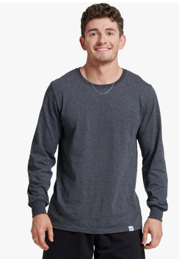 Russell Athletic Men’s Dri-Power Cotton Blend Long Sleeve Tees $4.79 at ...