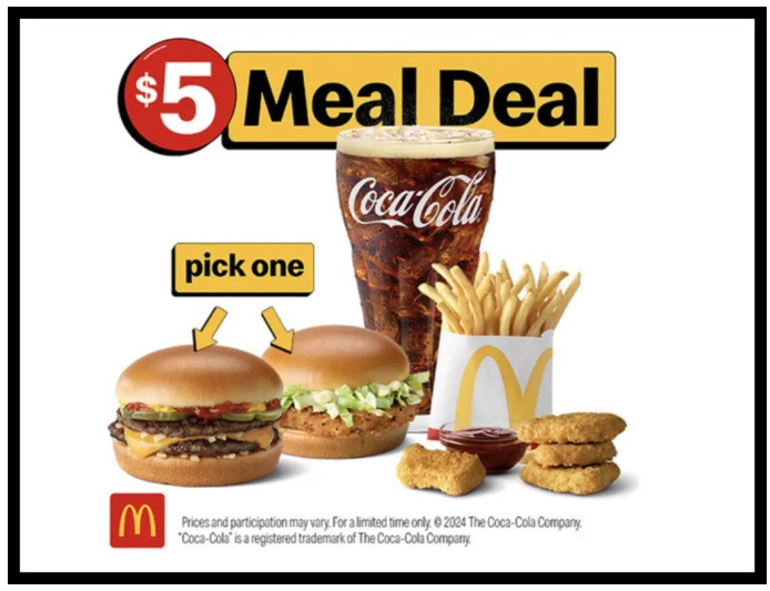 HOT! McDonald’s $5 FOUR ITEM Meal Deal Starts NEXT WEEK!